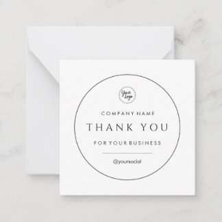 Business Thank You クラシック Note Card ノートカード