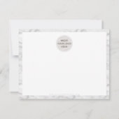 BUSINESS THANK YOU モダン chic gray marble black サンキューカード (裏面)