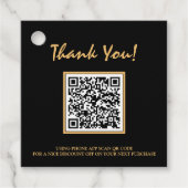 *~* Business Thank you Barcode QR Code Giftラベル フェイバータグ (正面)