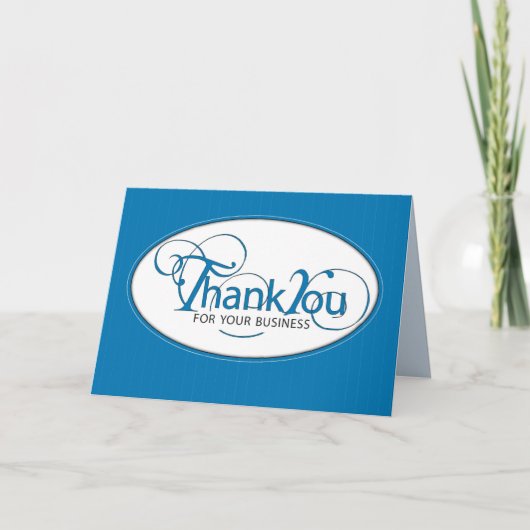 Business Thank You Blue サンキューカード (正面)