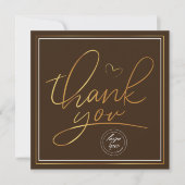 Business Thank You Brownとエレガント金ゴールド (正面)