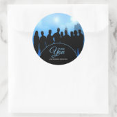 Business Thank You Business Men ラウンドシール (バッグ)