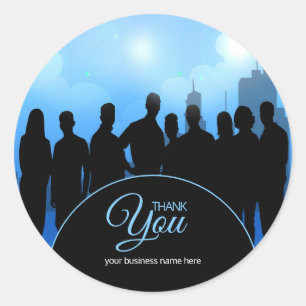Business Thank You Business Men ラウンドシール