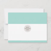 BUSINESS THANK YOU chic モダン cute MINT LOGO サンキューカード (裏面)