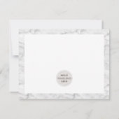 BUSINESS THANK YOU CHIC モダン GRAY MARBLE LOGO サンキューカード (裏面)