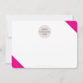 BUSINESS THANK YOU chic cornersモダン script pink サンキューカード (裏面)