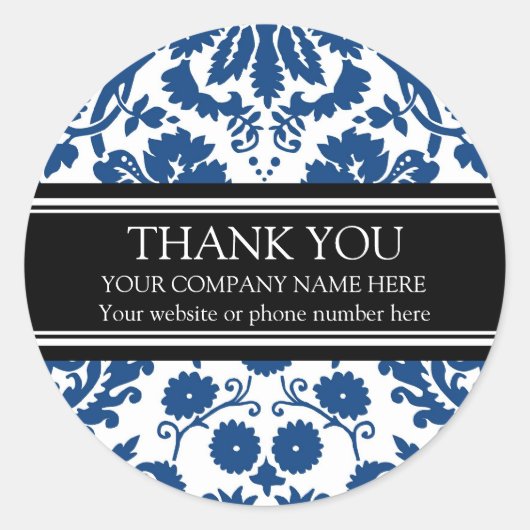 Business Thank You Company カスタム Name Stickers ラウンドシール (正面)