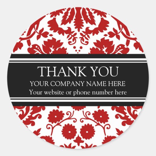 Business Thank You Company カスタム Name Stickers ラウンドシール (正面)