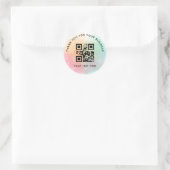 Business Thank You Custom QR Code Colorful ラウンドシール (バッグ)