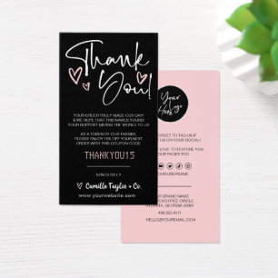 Business Thank You & Discountコードモダンハート