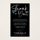 Business Thank You & Discountコードモダンハート (正面)