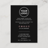 Business Thank You & Discount Code |モダン | ロイヤリティカード (裏面)