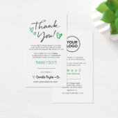 Business Thank You & Discount Code Card |モダン | (デスク)