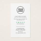 Business Thank You & Discount Code Card |モダン | (裏面)