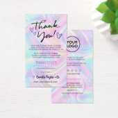 Business Thank You Discount Code Card Hographic (デスク)