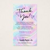 Business Thank You Discount Code Card Hographic (正面)