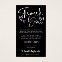 Business Thank You & Discount Code Holographic