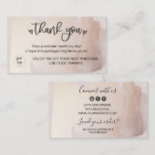 Business Thank You For Order Insert金ゴールド赤面 名刺 (正面/裏面)