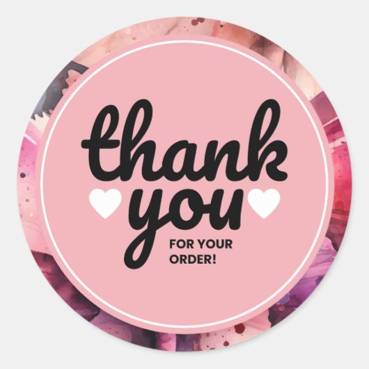 Business Thank You For Your Order Sticker ラウンドシール (正面)