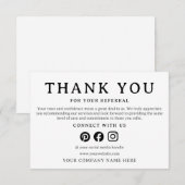  Business Thank You For Your Referral Card (正面/裏面)