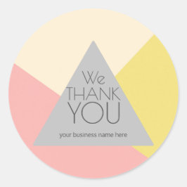 Business Thank You Geometric Pastels ラウンドシール