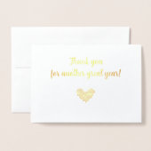 Business Thank You Greeting 箔カード (封筒付き正面)