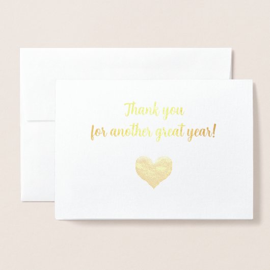 Business Thank You Greeting 箔カード (封筒付き正面)