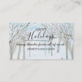 Business Thank You happy holidays christmas tree 名刺 (正面)