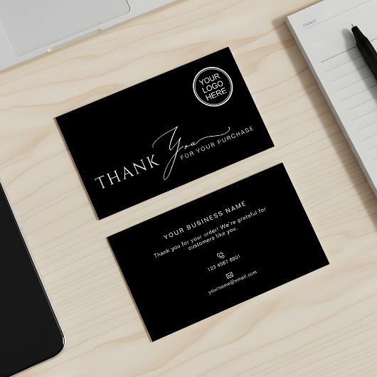 Business Thank You Modern Packaging Insert 名刺