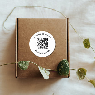 Business Thank You Packaging製品QRコードラベル ラウンドシール