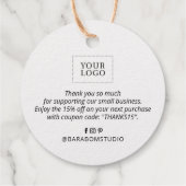 Business Thank you Packaging Gold Foilメッセージカード フェイバータグ (裏面)