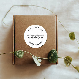 Business Thank You Packaging Product Social Media ラウンドシール