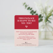 BUSINESS THANK YOU PINK REDミニマルにモダンはっきりした感謝 サンキューカード (スタンド正面)