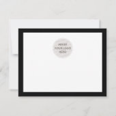 BUSINESS THANK YOU PLAIN エレガント BLACK LOGO サンキューカード (裏面)