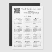 Business Thank You QR Code 2026カレンダーマグネット (正面/裏面)