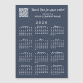 Business Thank You QR Code 2026カレンダーNavy (正面)