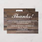 Business Thank You Script 素朴はっきりした  サンキューカード (正面/裏面)