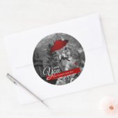 Business Thank You Squirrelアーティスおもしろいト ラウンドシール (封筒)