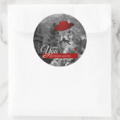 Business Thank You Squirrelアーティスおもしろいト ラウンドシール (バッグ)