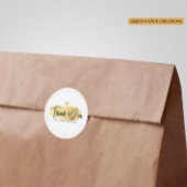 Business Thank You Stickers金ゴールド、Circle stickers ラウンドシール