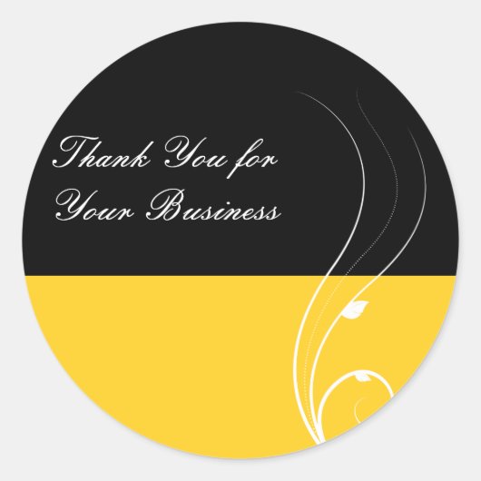 Business Thank You Stickers ラウンドシール (正面)