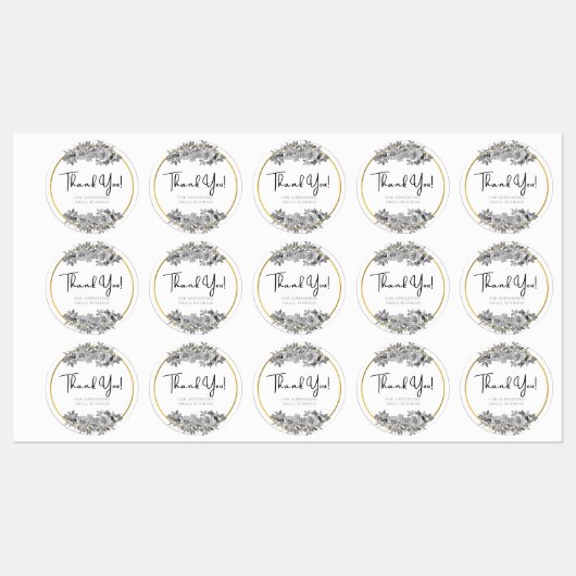 Business Thank you stickers ラベル (シート)