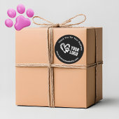 Business Thank You Stickers with Logo Black ラウンドシール