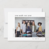 Business Thank You Teamの写真ミニマル企業の シーズンカード (正面)