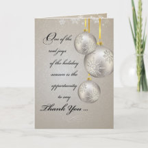 Business Thanks You and Holiday Greetings with金ゴール