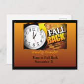 Business Time Changeの時計広告紅葉 ポストカード (正面/裏面)