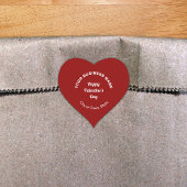 Business Valentine Greetingオン赤いハートシール ハートシール