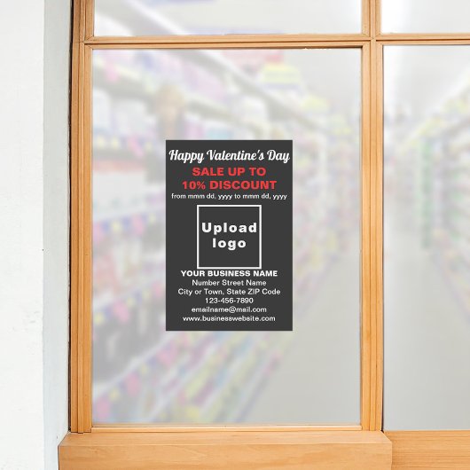 Business Valentine Sale on Black Photo紙 フォトプリント