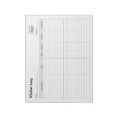 Business Visitor Log Book | Professional Tear-Off ノートパッド (回転)