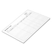 Business Visitor Log Book | Professional Tear-Off ノートパッド (アングル)